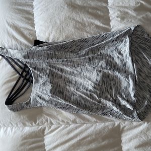 Lululemon, size 4, tank top, grey and white